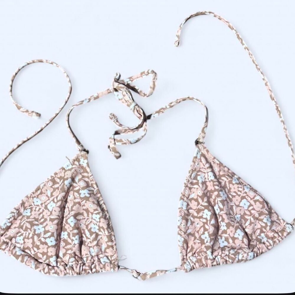 Aerie Women's Pink and Tan Bikini-and-tankini-tops